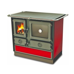 Kachlový sporák Magnum MBS 9,5kW, levá strana, červený 1