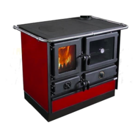 Kachlový sporák Magnum MBS 9,5kW, levá strana, bordó 1
