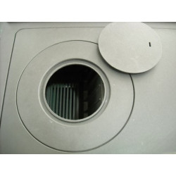 Kachlový sporák Plamen 850 Glas, 8kW, pravá strana, bíly  2