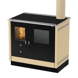 Krbová kamna MBS AS Thermo, 21 kW, krémový levý