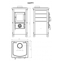 Krbová kamna MBS Happy, 6,1kW, černá barva2