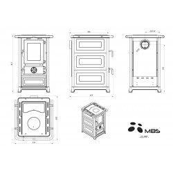 Krbová kamna MBS Olymp 10,3 kw, barva černá-2