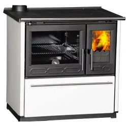 Kachlový sporák Plamen 850 Glas, 8-11kW,levá strana, bíly 1