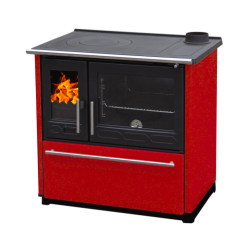 Kachlový sporák Plamen 850 Glas, 8kW, levá strana, bordó  1