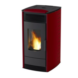Peletová kamna na centrální topení 18kW, MBS Thermo Pellet bordó