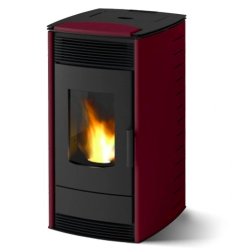 peletová kamna bordó